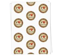 Azeeda 5 x A1 'I Love South Africa with Heart' Gift Wrap/Wrapping Paper Sheets (GI00117081)