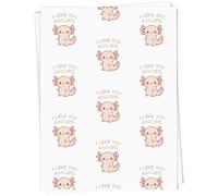 Azeeda 5 x A1 'I Love You Axolotl' Gift Wrap/Wrapping Paper Sheets (GI00119024)