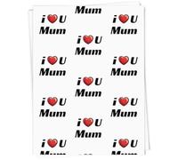 Azeeda 5 x A1 'I Love You Mum' Gift Wrap/Wrapping Paper Sheets (GI00117089)