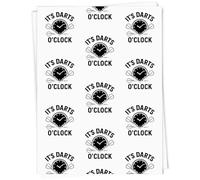 Azeeda 5 x A1 'It's Darts O'Clock' Gift Wrap/Wrapping Paper Sheets (GI00119013)
