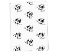 Azeeda 5 x A1 'Jack Russell Terrier Wearing Santa Hat' Gift Wrap/Wrapping Paper Sheets (GI00126033)