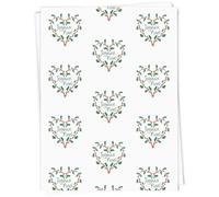 Azeeda 5 x A1 'Joyeux Noel Heart' Gift Wrap/Wrapping Paper Sheets (GI00115659)