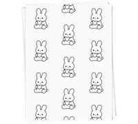 Azeeda 5 x A1 'Kawaii Bunny Holding Heart' Gift Wrap/Wrapping Paper Sheets (GI00131073)