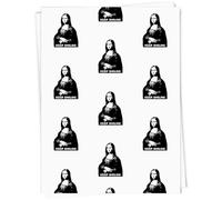 Azeeda 5 x A1 'Keep Smiling Mona Lisa' Gift Wrap/Wrapping Paper Sheets (GI00132639)