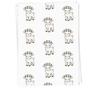 Azeeda 5 x A1 'Lamb with Flower Crown' Gift Wrap/Wrapping Paper Sheets (GI00132852)