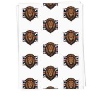 Azeeda 5 x A1 'Lion with Union Jack Portrait ' Gift Wrap/Wrapping Paper Sheets (GI00121229)