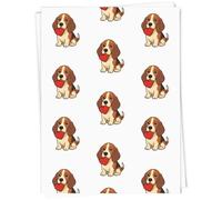 Azeeda 5 x A1 'Love Beagle' Gift Wrap/Wrapping Paper Sheets (GI00122361)