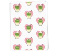 Azeeda 5 x A1 'Love Iced Matcha' Gift Wrap/Wrapping Paper Sheets (GI00137430)
