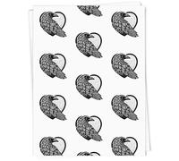 Azeeda 5 x A1 'Love Ravens' Gift Wrap/Wrapping Paper Sheets (GI00142860)