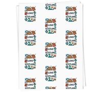 Azeeda 5 x A1 'Love Scotland Heritage' Gift Wrap/Wrapping Paper Sheets (GI00119041)