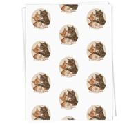 Azeeda 5 x A1 'Love You Two Kittens' Gift Wrap/Wrapping Paper Sheets (GI00116194)