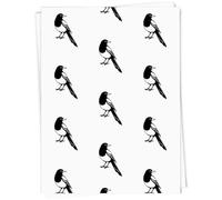 Azeeda 5 x A1 'Magpie Looking Back' Gift Wrap/Wrapping Paper Sheets (GI00120123)