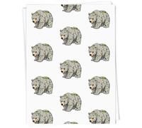 Azeeda 5 x A1 'Mossy Stone Bear' Gift Wrap/Wrapping Paper Sheets (GI00133389)