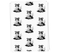 Azeeda 5 x A1 'Muddy Border Collie' Gift Wrap/Wrapping Paper Sheets (GI00138504)