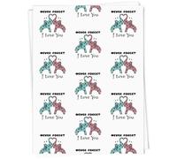 Azeeda 5 x A1 'Never Forget I Love You' Gift Wrap/Wrapping Paper Sheets (GI00116776)