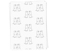 Azeeda 5 x A1 'Otter Couple Holding Hands' Gift Wrap/Wrapping Paper Sheets (GI00121613)