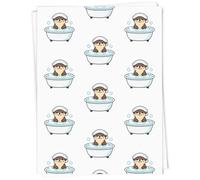 Azeeda 5 x A1 'Otter in Bubble Bath' Gift Wrap/Wrapping Paper Sheets (GI00131439)