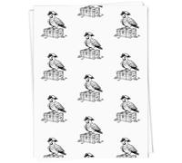 Azeeda 5 x A1 'Pirate Parrot Sitting on Treasure Chest' Gift Wrap/Wrapping Paper Sheets (GI00130815)