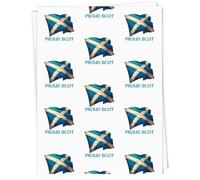 Azeeda 5 x A1 'Proud Scot Saltire' Gift Wrap/Wrapping Paper Sheets (GI00142899)