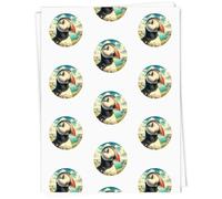 Azeeda 5 x A1 'Puffin Bird Portrait' Gift Wrap/Wrapping Paper Sheets (GI00119505)