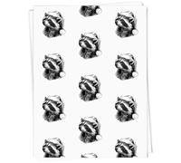 Azeeda 5 x A1 'Raccoon Wearing Santa Hat' Gift Wrap/Wrapping Paper Sheets (GI00124737)