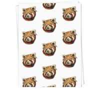 Azeeda 5 x A1 'Red Panda Portrait' Gift Wrap/Wrapping Paper Sheets (GI00120543)