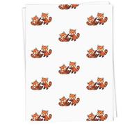 Azeeda 5 x A1 'Red Pandas Playing' Gift Wrap/Wrapping Paper Sheets (GI00122373)