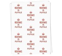 Azeeda 5 x A1 'Resistance Is Futile' Gift Wrap/Wrapping Paper Sheets (GI00134223)