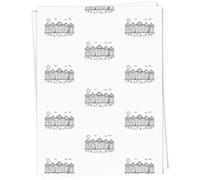 Azeeda 5 x A1 'Row of Beach Huts' Gift Wrap/Wrapping Paper Sheets (GI00120093)