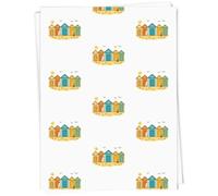 Azeeda 5 x A1 'Row of Beach Huts' Gift Wrap/Wrapping Paper Sheets (GI00120094)