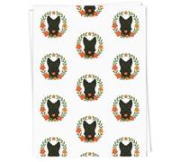Azeeda 5 x A1 'Scottish Terrier Floral Wreath' Gift Wrap/Wrapping Paper Sheets (GI00123576)