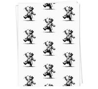 Azeeda 5 x A1 'Scruffy Teddy Rainy Day' Gift Wrap/Wrapping Paper Sheets (GI00121471)