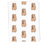 Azeeda 5 x A1 'Singing Capybara' Gift Wrap/Wrapping Paper Sheets (GI00135540)