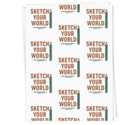 Azeeda 5 x A1 'Sketch Your World Artist Statement With Penci' Gift Wrap/Wrapping Paper Sheets (GI00120981)