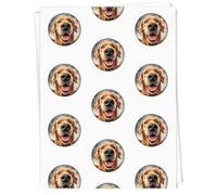 Azeeda 5 x A1 'Smiling Golden Retriever' Gift Wrap/Wrapping Paper Sheets (GI00116755)