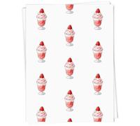 Azeeda 5 x A1 'Strawberry Ice Cream Sundae' Gift Wrap/Wrapping Paper Sheets (GI00129828)