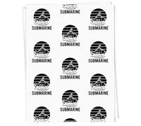 Azeeda 5 x A1 'Submarine Motif' Gift Wrap/Wrapping Paper Sheets (GI00121132)