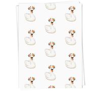 Azeeda 5 x A1 'Swan with Flower Crown' Gift Wrap/Wrapping Paper Sheets (GI00132324)