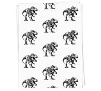 Azeeda 5 x A1 'T Rex Dinosaur Skeleton' Gift Wrap/Wrapping Paper Sheets (GI00119454)