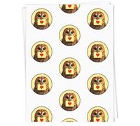 Azeeda 5 x A1 'Tawny Owl Love Note' Gift Wrap/Wrapping Paper Sheets (GI00117765)