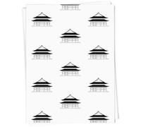 Azeeda 5 x A1 'Traditional Asian Building' Gift Wrap/Wrapping Paper Sheets (GI00127179)