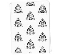 Azeeda 5 x A1 'Triquetra Celtic Triple Knot Symbol Design' Gift Wrap/Wrapping Paper Sheets (GI00122151)