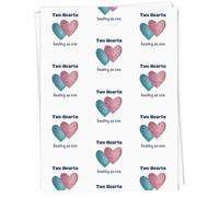 Azeeda 5 x A1 'Two Hearts Beating As One' Gift Wrap Sheets (GI00144129)