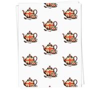 Azeeda 5 x A1 'Union Jack Teapot' Gift Wrap/Wrapping Paper Sheets (GI00115755)