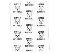 Azeeda 5 x A1 'Westie Little But Fierce' Gift Wrap/Wrapping Paper Sheets (GI00120178)