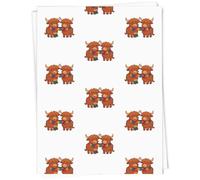 Azeeda 5 x A1 'Winter Highland Cows' Gift Wrap/Wrapping Paper Sheets (GI00121062)