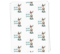 Azeeda 5 x A1 'Yuletide Greetings Reindeer' Gift Wrap/Wrapping Paper Sheets (GI00116216)