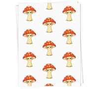 Azeeda 5 x 'Angry Mushroom' Gift Wrap Paper (GI00140700)