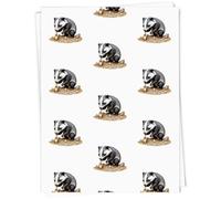 Azeeda 5 x 'Badger Fossil Hunting' Gift Wrap Paper (GI00145902) | 91cm x 61cm Gift Wrap for Birthdays, Christmas and Special Occasions