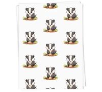 Azeeda 5 x 'Badger Fossil Hunting' Gift Wrap Paper (GI00145905) | 91cm x 61cm Gift Wrap for Birthdays, Christmas and Special Occasions